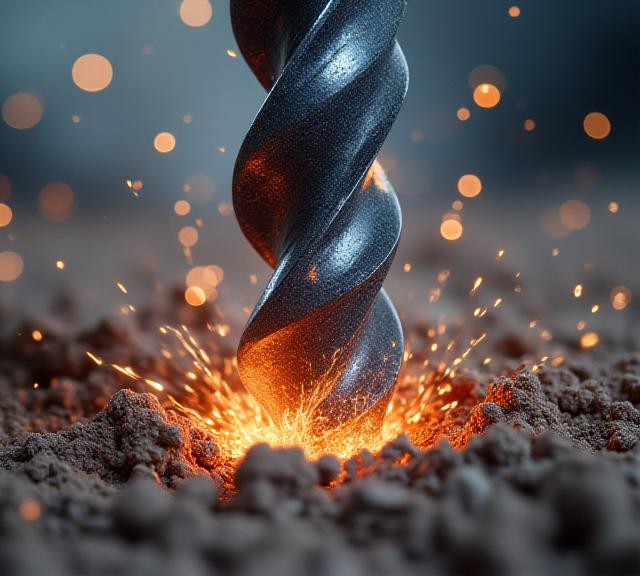 Impianto di trivellazione in funzione