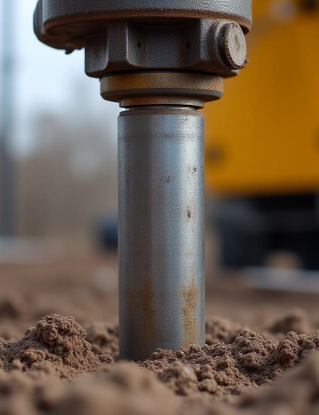 Macchinario di perforazione in azione